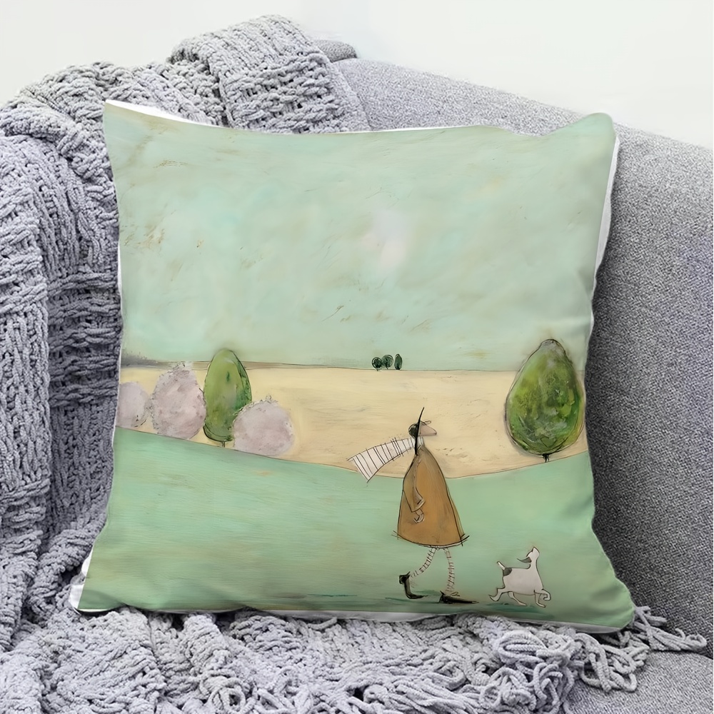 1pc Fashion Cartoon Printed Pi - đánh giá và giá Pillow Insert 18X18