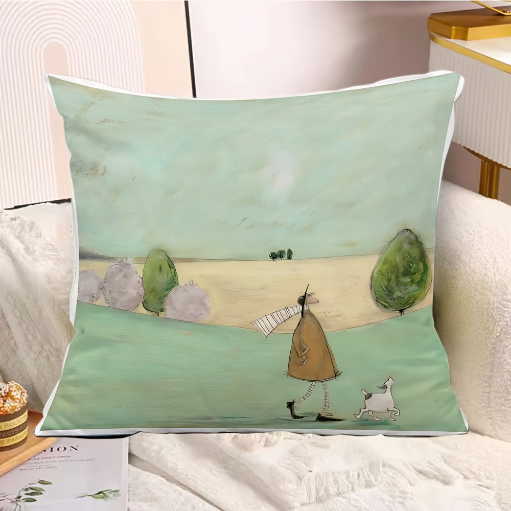 1pc Fashion Cartoon Printed Pi - đánh giá và giá Pillow Insert 18X18
