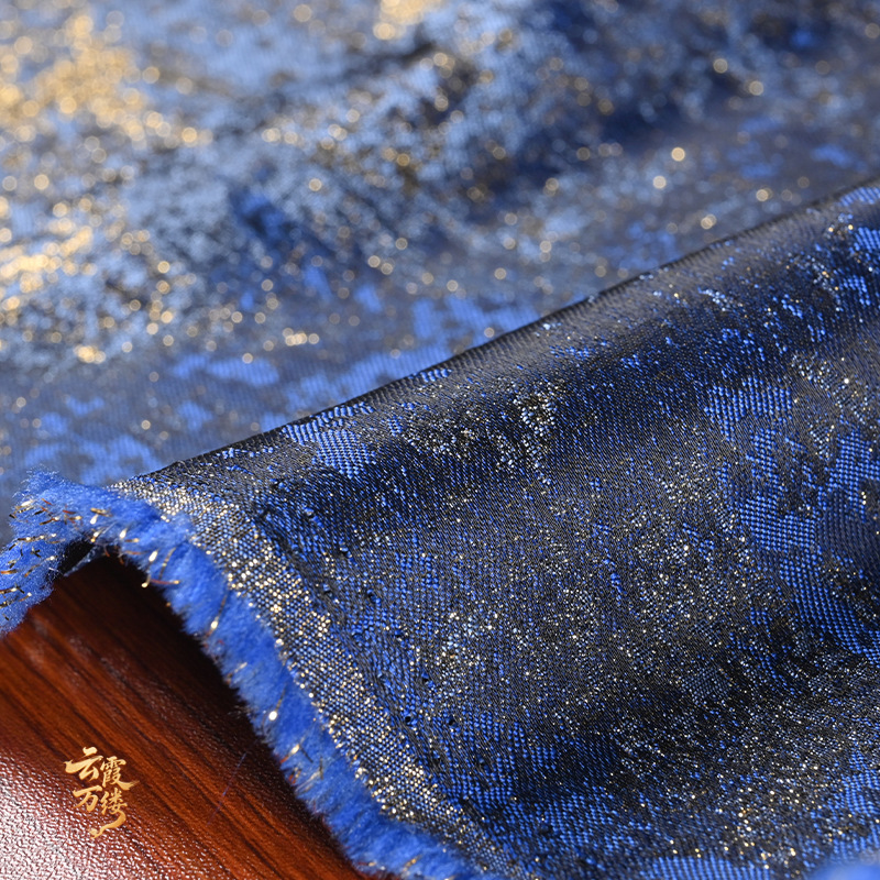 Retro Blue Gilded Gradient Tex - đánh giá và giá Home Textiles & Decorations